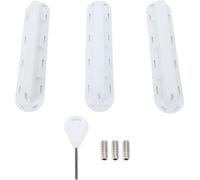 3pcs Finbox -Set PVC Surfboard Fiches pour palmes de surf avec clé de serrage pour le remplacement de la pagaie blanc