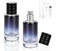 3pcs Flacon Parfum Vide Voyage - Flacon Pulvérisateur Rechargeable 30ml, Kit Transvasement Parfum Avec Pipette, Atomiseur Portable Dégradé Bleu
