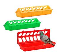 3Pcs Flip Top Petite Mangeoire à Volaille PP Mangeoire à Poussins Abreuvoir Plateau d'alimentation pour Volailles Distributeur de Plat pour Couveuse Canards Pigeon Poulet Auge, Flip-Top, Chic