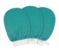 3pcs Gants exfoliants, gants de bain, gants de douche, gants de gommage pour le corps et les jambes, accessoires de bain pour éliminer les peaux mortes pour le corps - 3 vert.