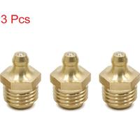 3pcs Graisseur Droit M14x1.5 Laiton Filetage Raccord Graissage Embout pour Voiture Moto
