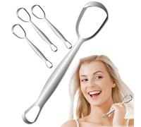 3PCS Gratte Langue, Racle Langue En Métal, Grattoir Langues Réduit La Mauvaise haleines, Pour Hygiène Buccale Et haleines Fraîche, Facile à Utiliser Et à Laver, 3 Couleurs, 15.5 × 3.8 Cm