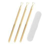 3pcs Grattoir Billets Loterie, Acier Inoxydable Outil à Gratter Multifonctionnel Facile à Tenir Grattoir de Loterie avec Boîte de Rangement pour Révéler Sans Faille un Cadeau Chanceux (Or)