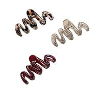 3pcs Griffe De Cheveux En Résine Agité Pour Les Femmes Accessoires Mode Pointe Longue Non Glip Barrettes Pour Les Pinces À Cheveux Dents Ondulées À Usage Quotidien