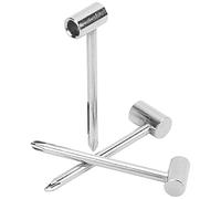 3PCS Guitar Truss Rod Wrench Set, 6,35 mm / 7 mm / 8 mm outil de réglage hexagonal universel avec extrémité du tournevis pour le cou de guitare acoustique électrique (Argent 6,35 mm + 7 mm + 8 mm