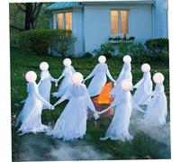 3pcs Halloween Witch Decors, 3 Light Up Witches Tenant Les Mains Halloween Decor avec des enjeux, Le Son de la Voix et la décoration de sorcières légères pour Le Jardin Jardin Partyhalloween décor