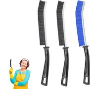 3Pcs Hard Bristle Crevice Cleaning Brush,Multifunctional Grout Cleaner Brush,Thin Gap Cleaning Brush Set,Small Cleaning Tools for Household Use,Kitchen,Bathroom,Toilet,Window Track,Tight Space