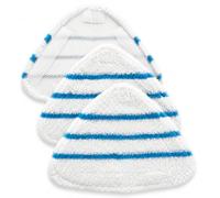 3Pcs Housse Lingettes Microfibre pour Balai Vapeur Steam Universel Triangle | Compatible avec Silvercrest Lidl Vileda Ariete H2O Tampons Lavables Remplacement Chiffons Nettoyeur Vapeur Hot Spray Mop Pa