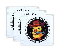 3pcs I Choose Violence Autocollants de Canard, Canard Mignon de 7,5cm avec Pistolet Autocollants pour Adultes Décalcomanies d'Animaux Drôles pour Voitures Mur