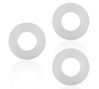 3pcs Joint Soupape Chasse d'Eau Toilette Compatibles avec Geberit, Rondelle d'Étanchéité Base Caoutchouc Valve Chasse d'Eau Toilettes Numéro Pièce Rechange pour 816.418.00.1(Blanc)