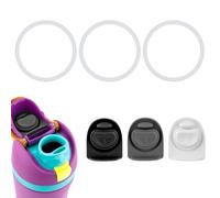 3pcs Joints Toriques et 3pcs Bouchons de Rechange pour Bouchon Owala Freesip, Bouchon en Silicone sans BPA pour Bouchons Owala Freesip 16/19/24/32/40oz (Noir, Blanc)