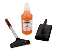 3pcs Kit de nettoyage de rchauffeur de rduction en combo grain de crampe et coussin d'purateur lourd avec un nettoyant liquide grill haute teneur