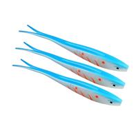 3pcs Leurre Souple Fourche Pêche Queue Eau Salée Appât Élastique 17 5 cm 18G Swimbait Artificiel Pêche Professionnelle