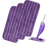 3PCS Lingettes, Microfibre, Lavable, Réutilisable, Pour Swiffer WetJet Wood, Sol Bois Carrelage .