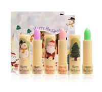 3pcs Lip Balm Set, mini bâton de Noël pour femmes, baume à lèvres teinté hydratant pour lèvres sèches, cadeaux de Noël, kit de soins des lèvres pour femmes et hommes (2 Set)