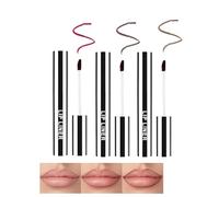 3Pcs Lip Stain Peel Off Set,Peel Off Lip Liner Stain,Crayons à lèvres pelables,Mat Peel Off Lip Liner,Rouge à Lèvres Longue Tenue Waterproof imperméable et Résistant au Transfert pour les Femmes