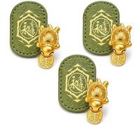 3PCS Lucky Turtle Wallet Charm Gold Coin Purse Bag Feng Shui Gift，Green