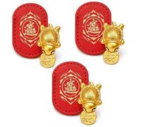 3PCS Lucky Turtle Wallet Charm Gold Coin Purse Bag Feng Shui Gift，Red