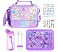3pcs Lunch Box Enfant Set,Sac À Lunch Isolation Enfants, Bento Box Avec Compartiments Et Des Couverts, Bouteille D'eau,Sans Bpa Boîte À Repas Pour Fille/Bambin Préscolaire Et Maternelle (Licorne)