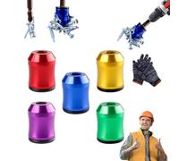 3Pcs Magnetic Screw Holder Ring Set, Universal Magnetic Drill Bit Holder for 6.35mm Hex Screwdrivers, Removable Magnetizer & Demagnetizer Tools Set for Power Bits and DIY Repair (5Pcs)