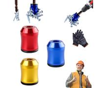 3Pcs Magnetic Screw Holder Ring Set, Universal Magnetic Drill Bit Holder for 6.35mm Hex Screwdrivers, Removable Magnetizer & Demagnetizer Tools Set for Power Bits and DIY Repair (A)
