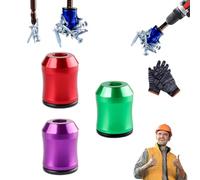 3Pcs Magnetic Screw Holder Ring Set, Universal Magnetic Drill Bit Holder for 6.35mm Hex Screwdrivers, Removable Magnetizer & Demagnetizer Tools Set for Power Bits and DIY Repair (B)