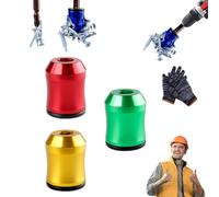 3Pcs Magnetic Screw Holder Ring Set, Universal Magnetic Drill Bit Holder for 6.35mm Hex Screwdrivers, Removable Magnetizer & Demagnetizer Tools Set for Power Bits and DIY Repair (C)