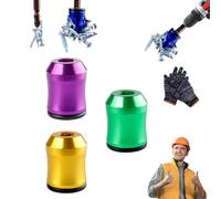 3Pcs Magnetic Screw Holder Ring Set, Universal Magnetic Drill Bit Holder for 6.35mm Hex Screwdrivers, Removable Magnetizer & Demagnetizer Tools Set for Power Bits and DIY Repair (D)