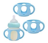 3pcs Manchons Silicone pour Biberons pour Philips Avent, Design Incurvé Manchon Anti-Casse Support Biberon Protecteur Biberon Manchon Protection Compatible avec Philips Avent 120ml(Bleu)