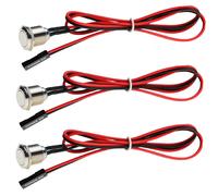 3pcs Metal Host Chassis Button Cable Computer Host PC Case Power Button ATX Power On/Off for Computer Button DIY 60 cm (16 mm)