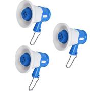 3pcs Mini Mégaphone Jouet Enfants Funny Music Haut-parleur Keychain avec des chansons intégrées Jeux de rôle Trep Game Requisite pour les enfants Bleu