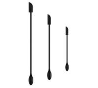 3pcs mini spatules en silicone, petite cuillère réutilisable de maquillage en caoutchouc, spatule cosmétique, petite spatule pour palette faite à la main en résine de beauté de cuisine, Get Last Drop