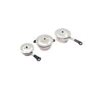 3pcs Minuscule Pan Pot Ustensiles De Cuisine Mini Maison Artisanat Miniature Jouer Scène 1:12 Modèle Maison De Poupée Accessoires Décoration