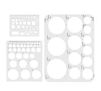 3pcs Modèles de Cercle pour le Dessin, 3 Tailles Transparents Pochoirs Cercle pour Dessin Flexible règle Ronde Plastique Traceur Cercle Outil de Mesure pour Bureau École Coffrage Construction