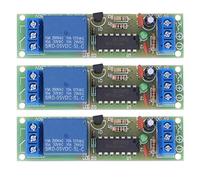 3pcs module de relais temporisé avec isolement par optocoupleur DC5V Puce CD4013 1 canal NO NC commutateur de relais à jet unique unipolaire