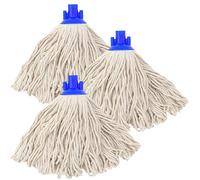 3pcs Mop Head Remplacement de la corde de coton Vis type MOP Tête la tête la la Remplacement compatible avec la plupart des pôles filetage standard