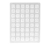 3pcs Moule de boulangerie en silicone 48 trous Moule de gâteau en silicone pour pudding Biscuits au chocolat Grade alimentaire Affaire antiadhésive Démoudeur (Argent)
