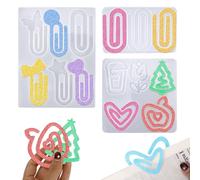 3pcs Moule Marque Page Silicone, Moules pour Marque-Pages Trombones Géants avec Différents Styles pour Loisirs Créatifs et Cadeaux Amoureux des Livres