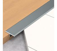 3pcs Moulures Transition T En Aluminium, L 90cm, Pour Joints De Sol Stratifiés, Carrelages Séparateur, Motif Grain Bois Couvrant Les Espaces(Dark Gray,W 4cm)