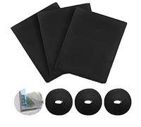 3pcs Moustiquaires pour Fenêtres, 1.5 m x 2m Moustiquaire Fenêtres Filets, Réglabl Moustique Protecteur Filet, Invisible Fenêtre Filet Écran Insecte avec 3 Rouleaux Auto-Adhésifs (Noir)