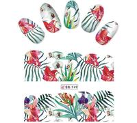3pcs Nail Sticker Summer Flower Series Wraps Slider Stickers Nail Art Water Transfer Decal Stickers Pour Ongles Accessoires (Bn954) (Bn949)