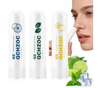 3pcs Nasal Stick,Inhalateur Nasal D'aromathérapie à la Menthe,Améliore la Respiration et Stimule la Concentration,Trois saveurs,pour Travailler, Voyager, étudier