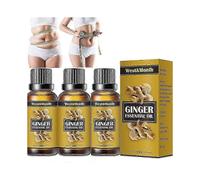 3pcs Natural Ginger Oil Lymphatic Drainage Massage Oil Lose Weight Slim Down Beauty Health Firm Full Body Care Essence