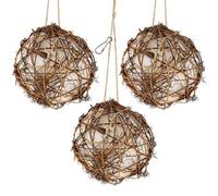 3pcs nid nid 4x4in interactif Natrual Rattan Petit matériau de Nidification du Colibri Suspendu pour Le Jardin de Jardin intérieur