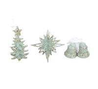 3pcs Noël décor Suspendu de la Cloche Arbre des Ornements d'étoile pour la Porte de la Porte de l'escalier