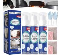 3PCS Nuvilux Bubble Cleaner,Magic Degreaser Cleaner Spray, All Purpose Bubble Cleaner Foam Spray,No Rinse,for Kitchen and Other Stains