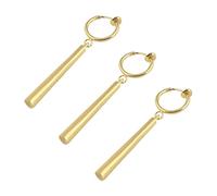 3Pcs One Piece Roronoa Zoro Boucles d'Oreilles, Animation Japonaise Boucles d'Oreilles en Métal Personnalité Unisexe Mode Bijoux Pendentif Faux piercings sans piercings aux oreilles