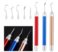 3pcs Outils de Désherbage en Vinyle, Outils de Désherbage pour Vinyle avec Lumière 3 Couleurs Vinyl Weeding Tool avec Épingles et Crochets pour Bricolage Silhouettes Camées