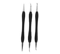 3pcs Outils de Modelage D'artisanat en Cuir, Acier Inoxydable Bricolage Cuir Presse Frotter Outil Cuir Gaufrage Cuillères Artisanat Modelage Sculpture Outils Kit Rainurage Outils Cuir Artisanat Kit de