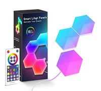 3pcs Panneau LED Hexagone Murale Lampe, Smart Music Sync Deco Modulaires RGB Lights App &Télécommande Contrôle, Gaming Setup Neon Deco Appliques pour Decor Accueil, Bar, Fête, Salles Gaming (3pcs (B))